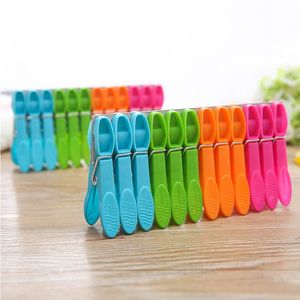 Clothing & Wardrobe Storage Small Towel Clips Drying Peg Plastic Clothes Hanger Pegs Windproof Laundry Fixed Clothespin Free BasketClothing