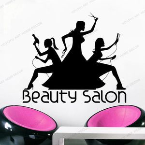 Wall Stickers Decal Sticker Decals Beauty Salon Hairdressing Hair Decor Art Design Interior Nail Yw121