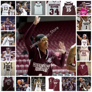 NCAA Mississippi State Bulldogs Basketbol Forması 22 Charlotte Kohl Caterrion Thompson 25 Denae Carter Raven Farley Dee Bost Jarvis Varnado Jamont Gordon