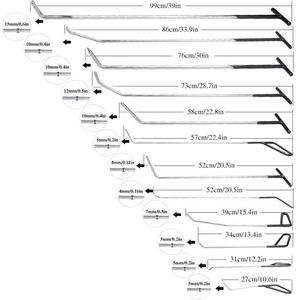 Profesyonel El Alet Setleri Süper PDR 12 PCS Siyah Kanca Çubukları Vücut Onarım Araçları Kit Araç Hasar Kaldırma Araçları