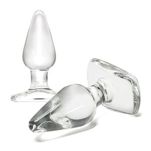 4 стили Crystal Glass Big Anal Plug Sexy Toy Sexy Masturbation Pult Pull Bead Dildo Penis G Spot Stimulator расширение приклад