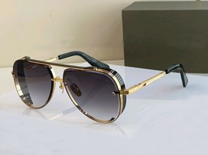 Классические пилотные солнцезащитные очки для мужчин Золотой металл/серый градиент годовщины с ограниченными портами, движущими солнцезащитные очки оттенки UV400.