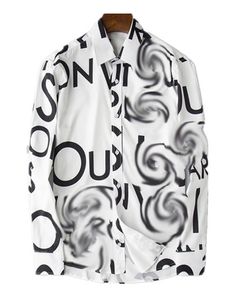 Tasarımcılar Erkek Elbise Gömlek Iş Moda Berry Klasik Uzun Kollu Gömlek Markalar Erkekler Bahar Slim Fit Chemises De Marque Giyim Stilist Lüks Giysi M-3XL # 12