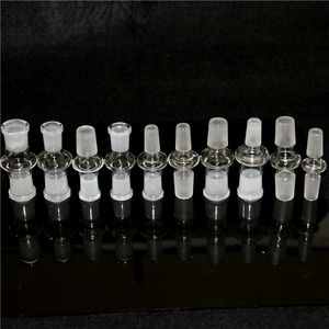 Fabucador Adaptador de vidro Conversor de 10 mm 14mm 18mm Adaptadores de vidro feminino para gongas de água Dab Rigs Banger de quartzo
