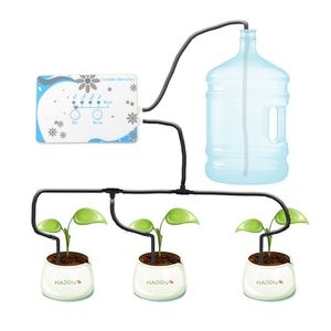 Akıllı Bahçe Otomatik Sulama Cihazı Succulents saksı bitki damla sulama aleti zamanlayıcı sistemi ile su pompası T200530