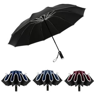 Şemsiye Author Led Rüzgar Yalıtısı ile Otomatik Şemsiye 12K Erkek Kadınlar UV Parasolumbrellasumbrellalar