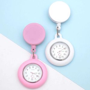 Медсестра Карманные часы Новый Розовый Симпатичные Candy Clip-On FOB Брошь Подвеска Кварцевые Часы Регулируемые Часы для врача