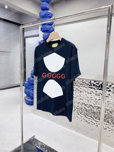 22SS Erkek Kadın Tasarımcılar Tişörtler Tee Paris Cat Çilek Mektubu Baskı Pamuk Kısa Kol Mürettebatı Boyun Sokak Giyim Beyaz Mavi Xinxinbuy XS-L