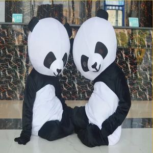 2022 Eğlenceli Çin Panda Hayvan Maskot Kostüm Cadılar Bayramı Noel Fantezi Parti Elbise Festivali Giysileri Karnaval Unisex Yetişkinler Kıyafet