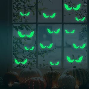 Adesivos de parede 2022 brilhando nos olhos escuros adesivo de vidro festival festival de halloween decalques decalques luminosos ornamentos caseiros