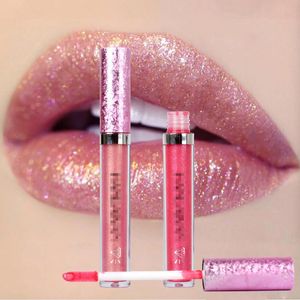 Hot 4ml Diamond Pearl Lip Gloss Non-stick Cup Mermaid Tint Liquid Lipstick Waterproof Long Lasting Lips Makeup Cosmetic Moisturizer Beauty Wholesale ZL0864