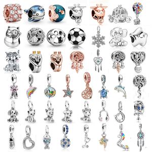Yeni Popüler 925 STERLING Silver Shell Rüya Catcher Pandora Bilezik Kolye için Yolfin Boncuk Kolye Bayanlar DIY Mücevher Hediye Yapımı Moda Aksesuarları