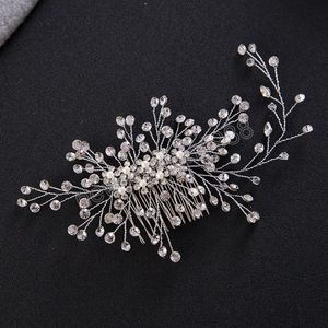 Düğün Saç Combs Klipler Tiaras Kadınlar için Moda Rhinestone Boncuklu Tokalar Çiçek Kızlar Takı Gelin Parti Saç Aksesuarları