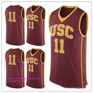 Nikivip özel xxs-6xl #11 USC TROKANS College Erkek Kadın Gençlik Basketbol Formaları S-5XL Herhangi bir İsim Numarası