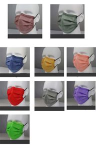 Yeni 4 katlı kalın maske şeftali pembe morandi serisi dokunmamış çift taraflı aynı renk toz geçirmez ve anti-pus günlük yüz maskeleri
