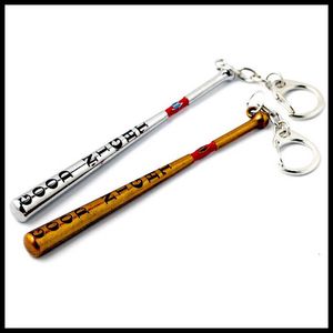 Harley Quinn Key Rings Holder Suicide Squad Baseball Bat Keychain For Gift Chaveiro Car Jewelry Men Souvenir Cosplay DHL shipping