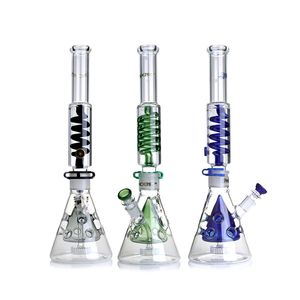 Gefrierbare Glasbongs hohe Glycerin -Kondensator -Spulen -Spulen -Schaufel -Becher -Becher -Becher -Wasserrohre Duschhead Perc Rauchrohrglas großer Becher 18 Zoll