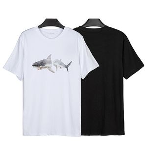 Camisa masculina Designer camisetas para homens Adolescente Menino Menina suor Camisetas Impressão Tubarão Oversize Respirável Casuais Anjos T-shirts 100% Algodão Puro Tamanho L XL