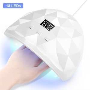 Светодиодная ультрафиолетовая сушилка лампы для сушки все гелевой польской USB -штекер Timer Sensing Professional Nail Lamps для Manicure 220705