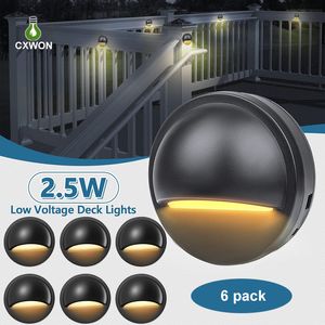 Alüminyum Kabuk Yeraltı Lambaları 12-36V LED Güverte Çit Işıkları IP67 Su Geçirmez Bahçe Peyzajı Dekoratif Gömülü Işık 6 Pack