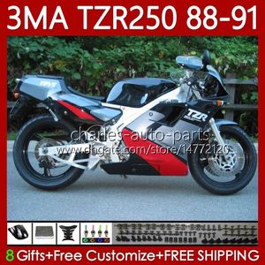 Bodys Kit için Yamaha TZR-250 TZR 250 Black Simli TZR250 R RS RR 88-91 Karoser 115N0.22 YPVS 3MA TZR250R 88 89 90 91 TZR250-R TZR250RR 1988 1989 1990 1991 MOTO PERSASYONLARI