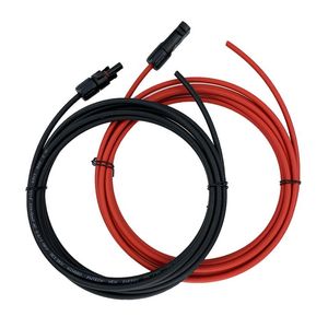 Другие аксессуары для освещения 1PAIR 2,5 мм2/4 мм2/6 мм2 Красный черная солнечная фотоэлектрическая кабель с солнечной панель