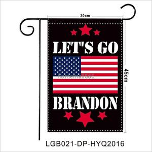 Lets Go Brandon Garden Bandle 30x45cm EUA Presidente Biden FJB Bandeiras ao ar livre Decoração de bandeira American Bandas Americana Ornamentos AA