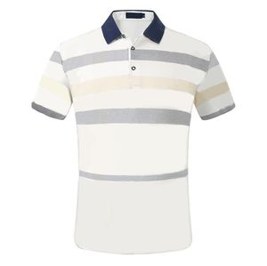 Tasarımcı Stripe Polo Gömlek Tişörtleri Yılan Polos Bee Çiçek Küçük At Nakış Erkekleri Yüksek Sokak Moda Büyük Kare Polo T-Shirt