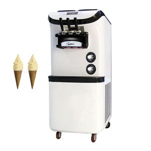 Ticari Yumuşak Dondurma Makinesi 3 Tatlar Tatlı Mağazası Yoğurt Dondurma Maker 3300W
