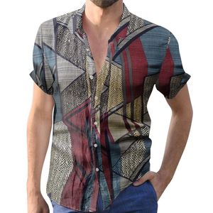 Мужские повседневные рубашки мужская рубашка мужская весна и летняя топ красочная кнопка для печати