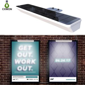 Outdoor wall lamp led Sign Lighting IP65 Solar Powered Billboard lights For Real Estate Sign Posts Sale Lease 2pcs pack