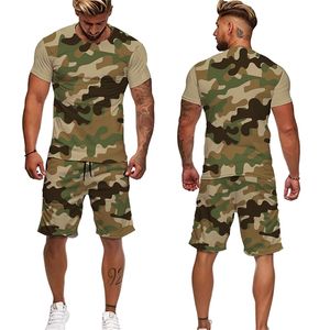 Erkekler Trailtsits Erkekler Soğutma Balıkçılık Kamuflaj Büyük Boy Şort/T-shirt/Takım 3D Baskı Camo Erkek Tişört veya Terzçilik Spor Giyim Mens Giysileri 220826