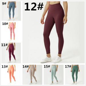 Alinhar trajes femininos comprimento yoga leggings de cintura alta amanteigados macios e leves respiráveis para treino