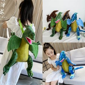 Custom Zip Plush Bag New Plush Toy Dinosaur Bag Детская тряпичная куколка Cartoon Tyrannosaurus rackpack rackpack