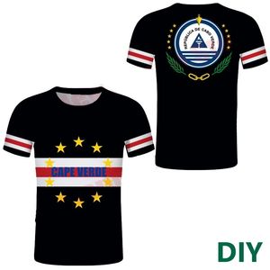 Cape Verde T Shirt Diy Bedava İsim Numarası Portekizli Adam T Baskı Kriolu Creole Metin Bayrağı CV Nation Arap Gm P O Giyim 220611