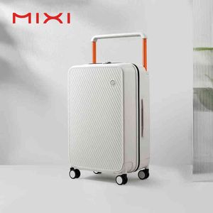 Suitcase Mixi Wide Handle Travel Luggage Case Rolling Spinner Wheels Hardside Pc Tsa Lock Inch Unisex J220707