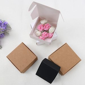 3 Renk Hediye Ambalaj Sabun Kraft Kağıt Kutular Boş Açılamaz Dekorasyon Paketi El Sanatları Düğün Şeker Depolama Kutusu