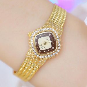 Armbanduhren Damenuhr Berühmte Luxusmarken Kristall Diamant Edelstahl Kleine Damenuhren Für Frau Armbanduhr Montre Femme 2022Wri