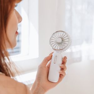 Mini Portable Fan Handheld 2000mah USB Rechargeable 3 Обработанный ветер передач.