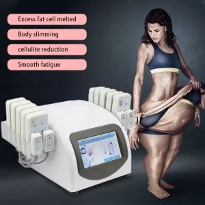 Máquina de escultura corporal Diodo profissional Lipolaser Slimming Machine Remoção de celulite de gordura queima de gordura laser 14PADS Loss Weightloss 440MW 635-650nm