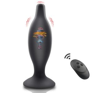 Анальный вибратор 10 режимов Butt Plug Wireless Remote мужская простата массажер всасывание чашка фаллоимитатор для взрослых сексуальные игрушки для мужчин пары геев