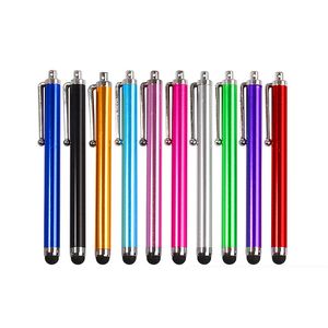 Penne touch screen capacitive con penna stilo per tablet ipad per iPhone Samsung Phone 10 colori