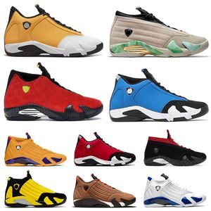 Новое прибытие Jumpman 14 14S XIV Мужские баскетбольные туфли Джинджер Gym Gym Blue Gym Red Toro Fortune Cande Cane Winterized Golden Desert Sand Spest Sneakers Trainers Большой размер 13