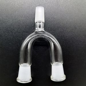 Nargile Bong Cam Adaptörü Çift Kase 14mm 18mm Kadın Erkek Yüksek Kaliteli Su Bubbler Iki Boyutu İsteklama Splitter Seçenekleri Için Buzlu Adaptörü Bongs Borular