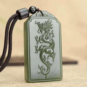 Подвесные ожерелья Top Brand Natural Green Jade Dragon Pendants Jewelry Jadeit