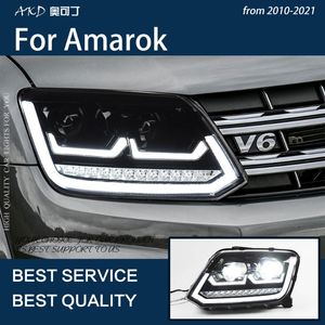 Amarok 2010-2022 için diğer aydınlatma sistemi araba ışıkları LED Otomatik Farlar Montaj Yükseltme DRL Başlat Animasyon Dinamik Bicofal Lens Accessor