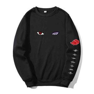 Akatsuki Bulut Sembolleri Baskı Hoodies Sweatshirt Japon Sokak Giyim Külot Moda Harajuku Erkek Kadın Büyük Boyut Üstler G220429