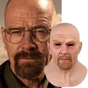 Movie Celebrity Latex Mask Breaking Bad Professor Mr. White Realistic Costume Halloween Cosplay Props 220622