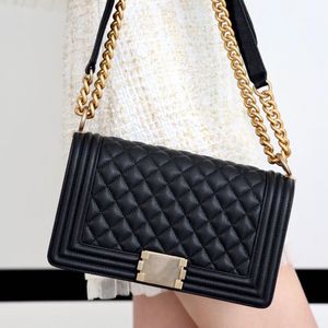 Top Quality Designer Leather Crossbody Bag with Chain for Women, 25CM Shoulder Handbag Clutch Purse with Box (C021)