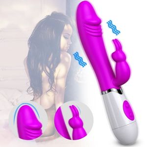 Секс-игрушка-массажер, силиконовый вибрирующий фаллоимитатор-кролик, вибратор, женский стимулятор точки g, влагалище, стимулятор для женщин